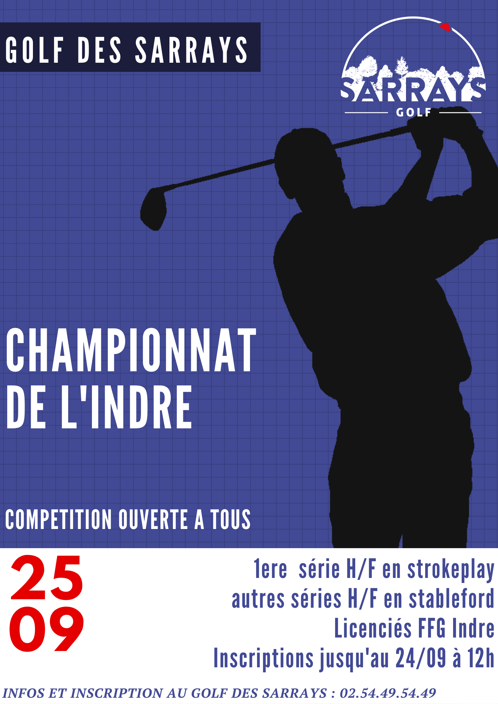 Dim 25 Septembre Championnat de l'Indre - Golf des Sarrays